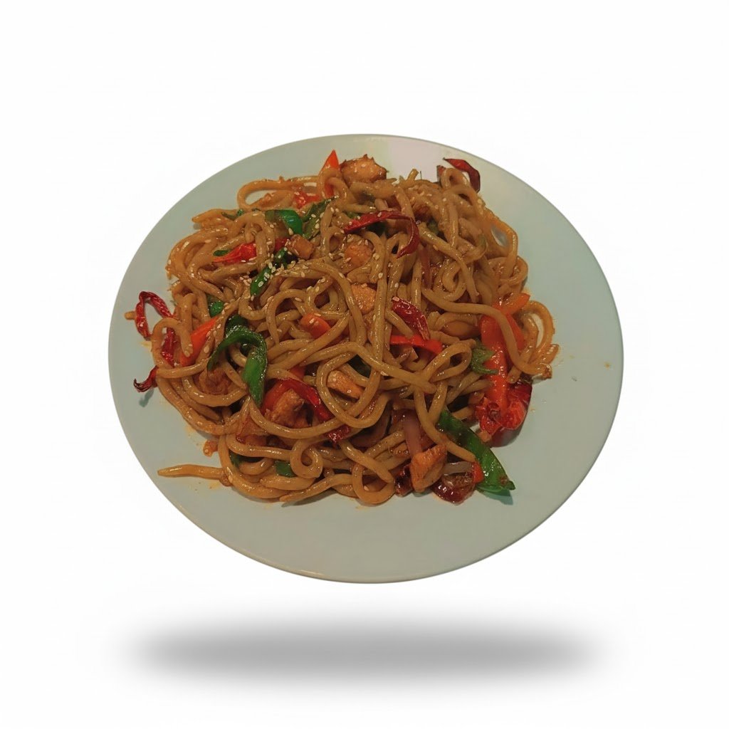 فرايد نودلز خضار ودجاج 🍗